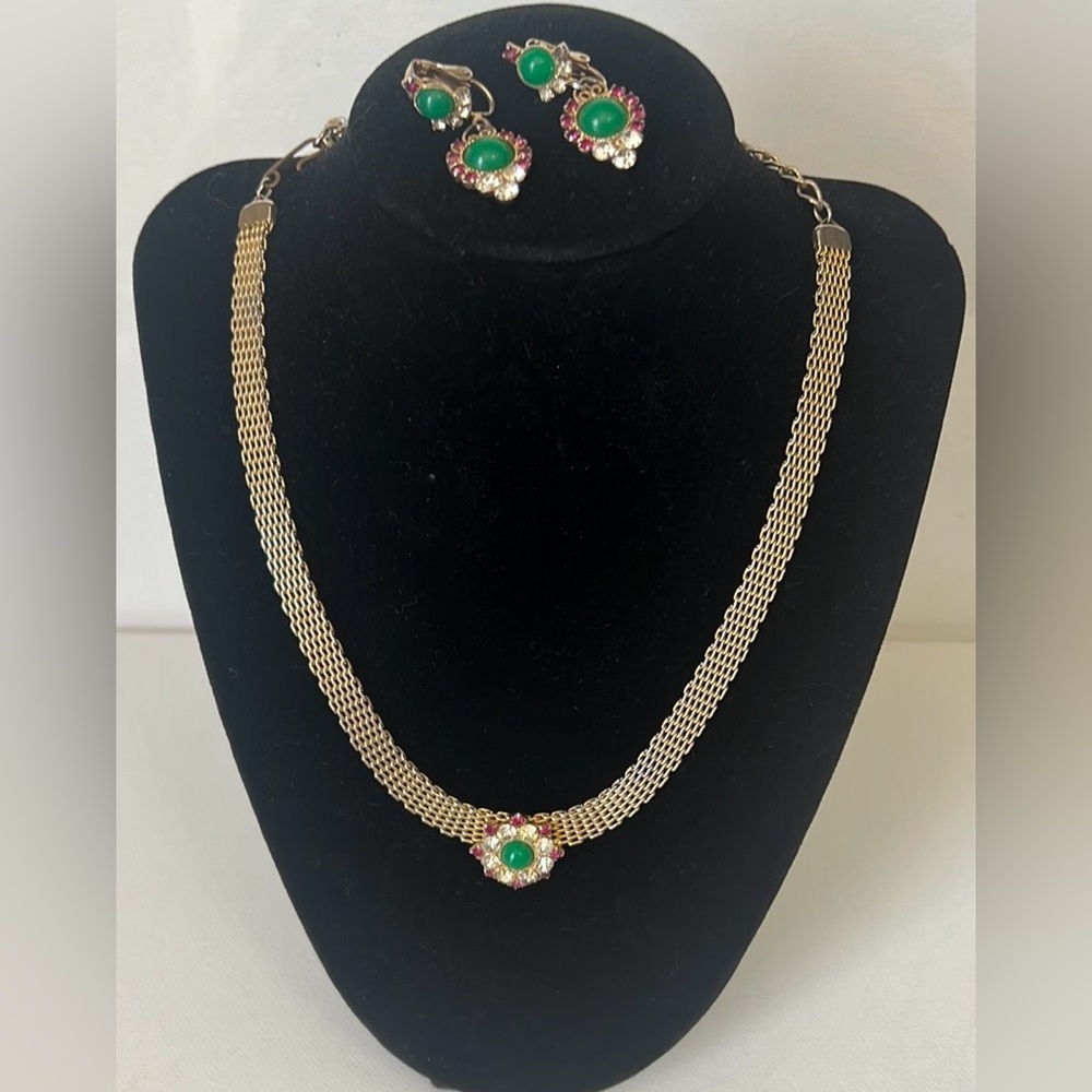 Vintage Juilana Delizza & Elster Studio Girl Heirloom Parure Choker & Earrings